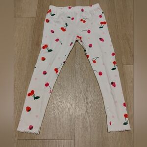 Carter's White Leggings with Cherry and Strawberry Print